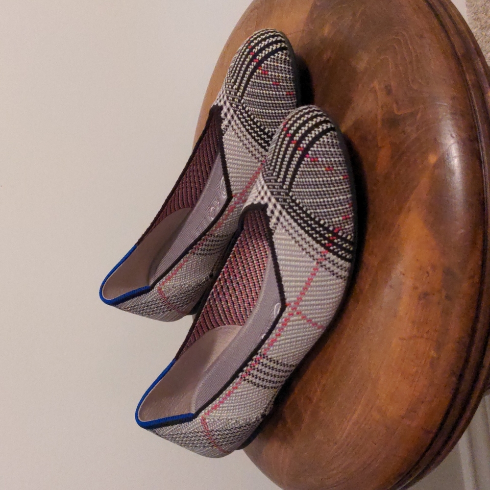 Rothy's Grey Glen Plaid, Size 9